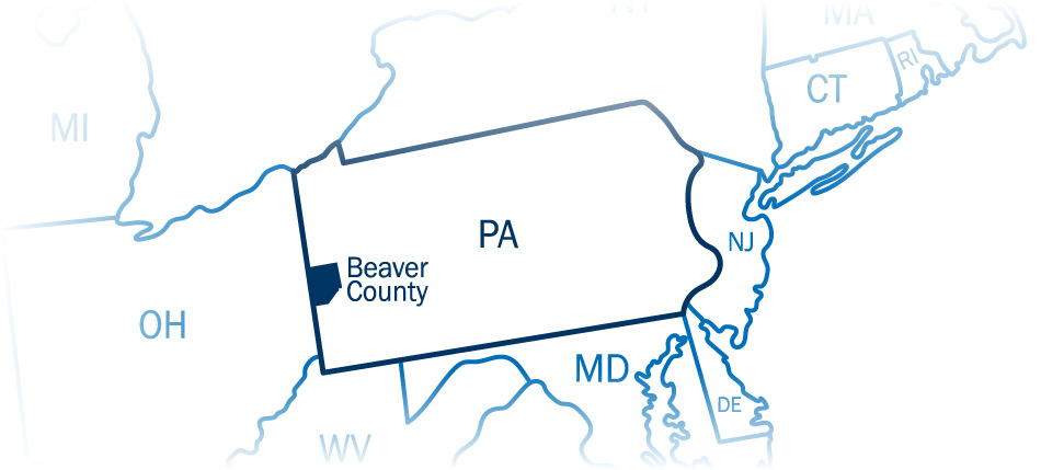 Beaver County Located on Map